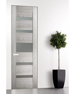 Prefinished Avon 07-05 Vetro Ribeira Ash Modern Interior Single Door with Invisible Frame