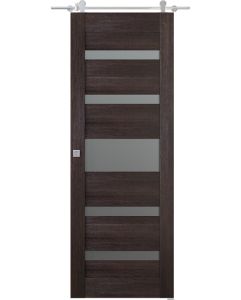 Prefinished Avon 07-05 Vetro Veralinga Oak Modern Interior Barn Door