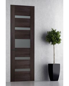 Prefinished Avon 07-05 Vetro Veralinga Oak Modern Interior Single Door with Invisible Frame