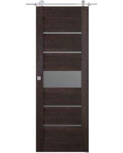 Prefinished Avon 07-06 Vetro Veralinga Oak Modern Interior Barn Door