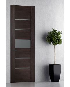 Prefinished Avon 07-06 Vetro Veralinga Oak Modern Interior Single Door with Invisible Frame