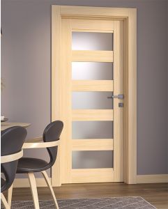 Prefinished Avon 07-07 Vetro Loire Ash Modern Interior Single Door