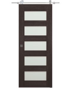 Prefinished Avon 07-07 Vetro Veralinga Oak Modern Interior Barn Door