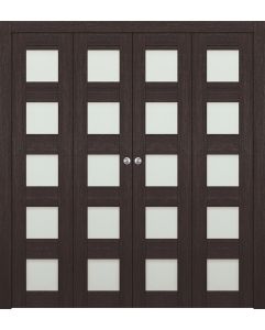 Prefinished Avon 07-07 Vetro Veralinga Oak Modern Interior Bi-Fold 4 Door
