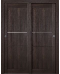 Prefinished Avon 07 2H Veralinga Oak Modern Interior Bypass Door