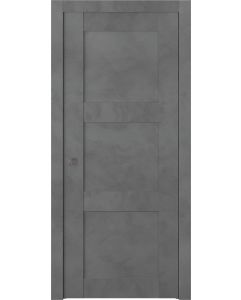Prefinished Avon 07 2RN Dark Urban Modern Interior Single Pocket Door