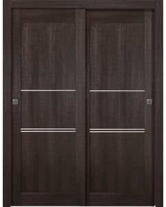 Prefinished Avon 07 3H Veralinga Oak Modern Interior Bypass Door