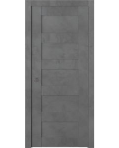 Prefinished Avon 07 4R Dark Urban Modern Interior Single Pocket Door