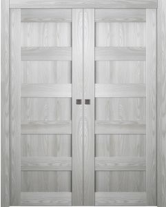 Prefinished Avon 07 4R Ribeira Ash Modern Interior Double Pocket Door