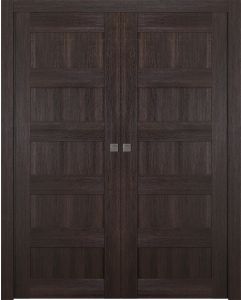 Prefinished Avon 07 4R Veralinga Oak Modern Interior Double Pocket Door