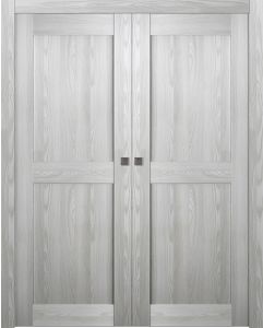 Prefinished Avon 07 RN Ribeira Ash Modern Interior Double Pocket Door