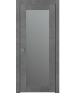 Prefinished Avon 207 Vetro Dark Urban Modern Interior Single Pocket Door