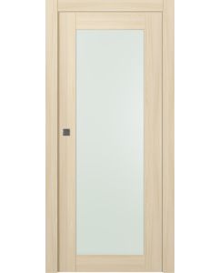 Prefinished Avon 207 Vetro Loire Ash Modern Interior Single Pocket Door