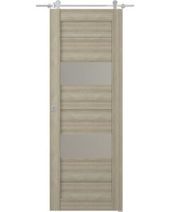 Prefinished Berta Vetro Shambor Modern Interior Barn Door