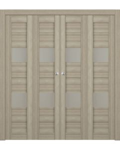 Prefinished Berta Vetro Shambor Modern Interior Bi-Fold 4 Door