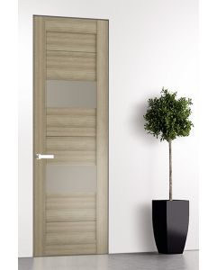 Prefinished Berta Vetro Shambor Modern Interior Single Door with Invisible Frame