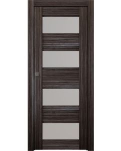 Prefinished Della Vetro Gray Oak Modern Interior Single Pocket Door