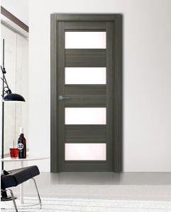 Prefinished Della Vetro Gray Oak Modern Interior Single Door