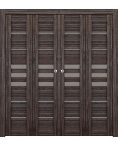 Prefinished Dome Vetro Gray Oak Modern Interior Bi-Fold 4 Door