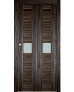 Prefinished Edna Vetro Gray Oak Modern Interior Bi-Fold 2 Door