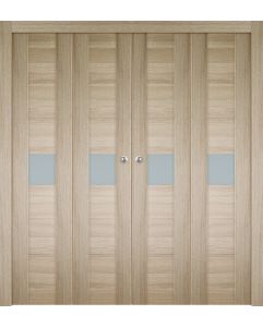 Prefinished Edna Vetro Shambor Modern Interior Bi-Fold 4 Door