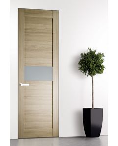 Prefinished Edna Vetro Shambor Modern Interior Single Door with Invisible Frame