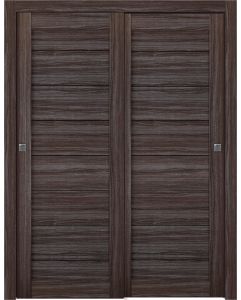 Prefinished Ermi Gray Oak Modern Interior Bypass Door