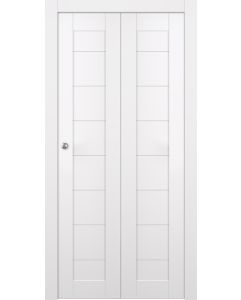 Prefinished Ermi Snow White Modern Interior Bi-Fold 2 Door