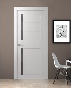 Prefinished Esta Bl Vetro Bianco Noble Modern Interior Single Door