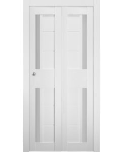 Prefinished Esta Vetro Bianco Noble Modern Interior Bi-Fold 2 Door
