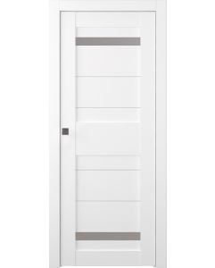 Prefinished Imma Vetro Bianco Noble Modern Interior Single Pocket Door