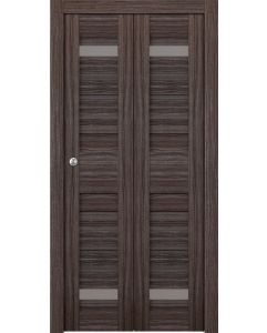 Prefinished Imma Vetro Gray Oak Modern Interior Bi-Fold 2 Door