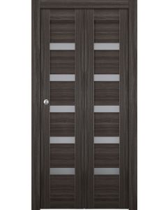 Prefinished Leora Vetro Gray Oak Modern Interior Bi-Fold 2 Door