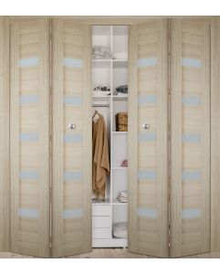 Prefinished Leora Vetro Shambor Modern Interior Bi-Fold 4 Door