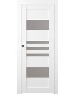 Prefinished Leti Vetro Bianco Noble Modern Interior Single Pocket Door