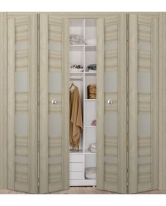 Prefinished Mirella Vetro Shambor Modern Interior Bi-Fold 4 Door