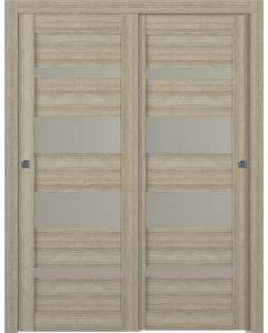 Prefinished Mirella Vetro Shambor Modern Interior Bypass Door