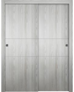 Prefinished Optima 2H Ribeira Ash Modern Interior Bypass Door