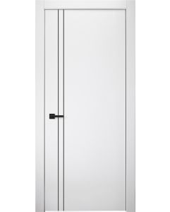 Prefinished Optima 2V Black Snow White Modern Interior Single Door