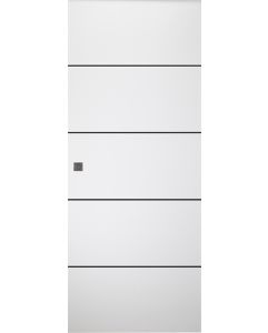 Prefinished Optima 4H Black Snow White Modern Interior Magic Door