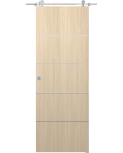 Prefinished Optima 4H Loire Ash Modern Interior Barn Door