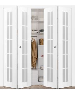 Prefinished Palladio 10 Lite Vetro Bianco Noble Modern Interior Bi-Fold 4 Door