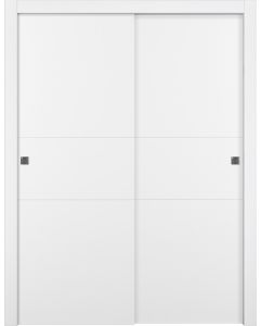 Prefinished Palladio 2H Bianco Noble Modern Interior Bypass Door