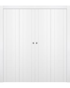 Prefinished Palladio 2U Bianco Noble Modern Interior Bi-Fold 4 Door