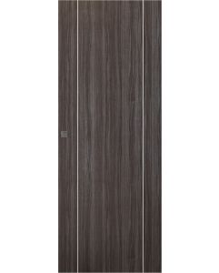 Prefinished Palladio 2U Gray Oak Modern Interior Magic Door