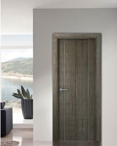 Prefinished Palladio 2U Gray Oak Modern Interior Single Door