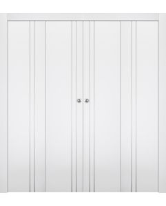 Prefinished Palladio 2V Bianco Noble Modern Interior Bi-Fold 4 Door