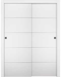 Prefinished Palladio 4H Bianco Noble Modern Interior Bypass Door