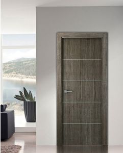 Prefinished Palladio 4H Gray Oak Modern Interior Single Door