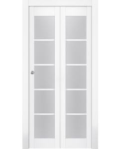Prefinished Palladio 5 Lite Vetro Bianco Noble Modern Interior Bi-Fold 2 Door